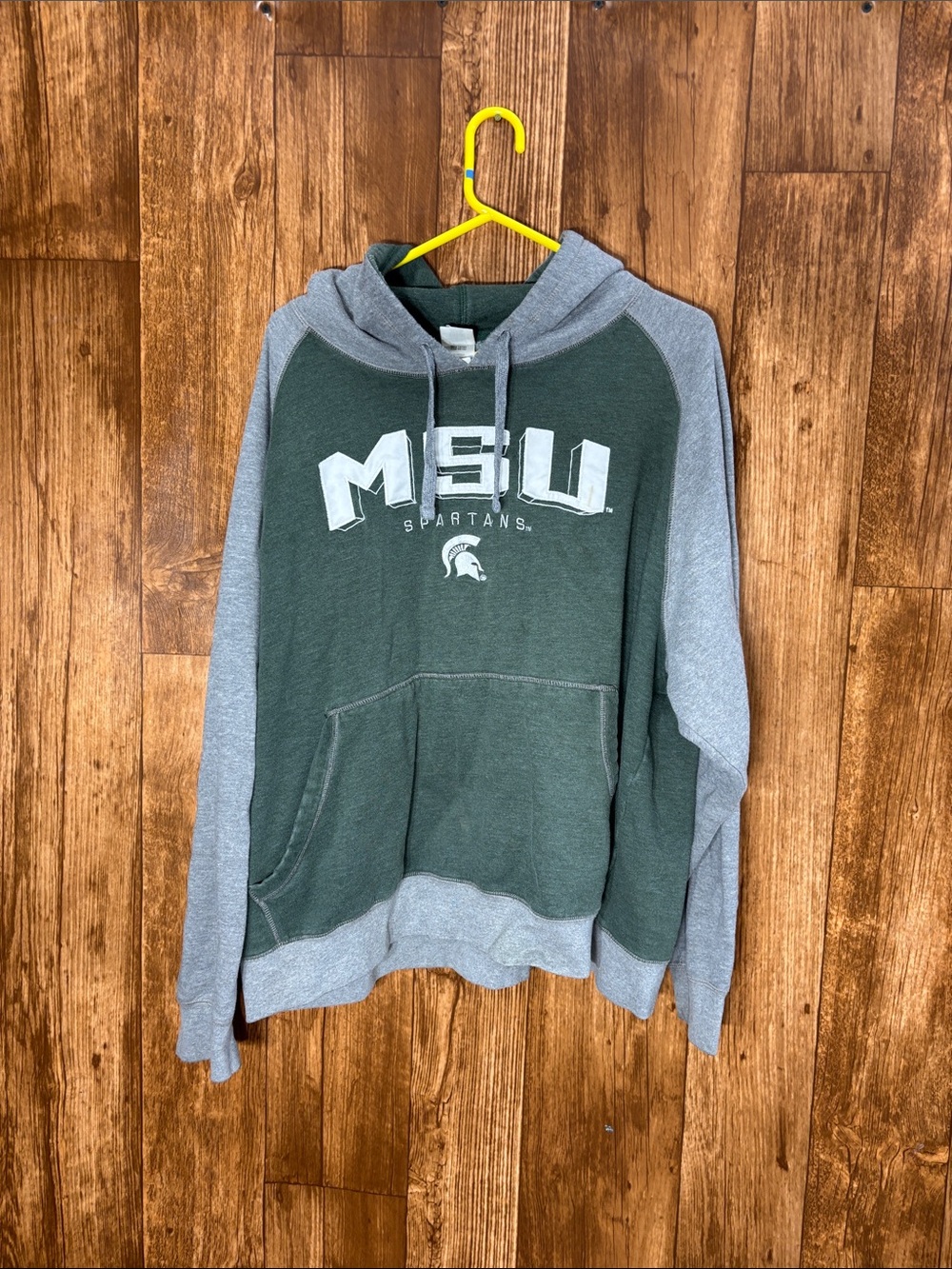 Pro Edge MSU Green and Gray Hooded Pullover